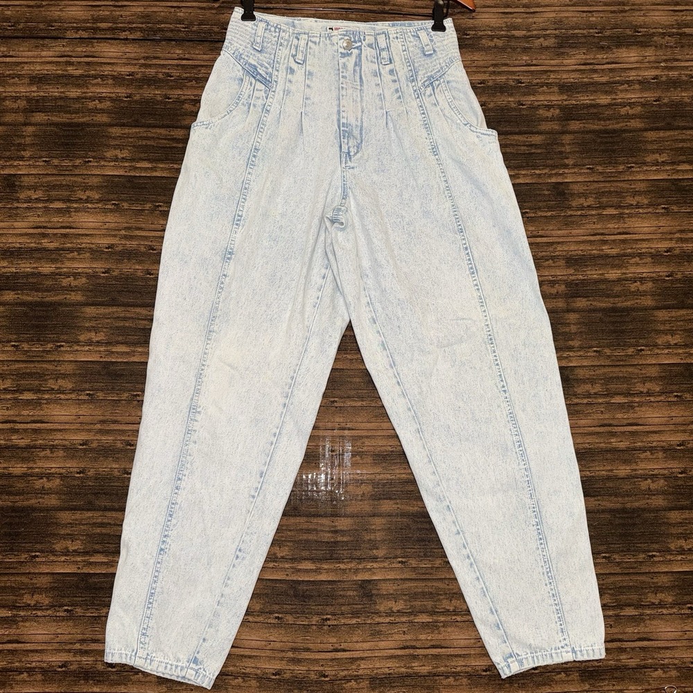Vintage 80s Jordache RU Style Approved Denim Jeans Pleated Light Wash Size 11/12